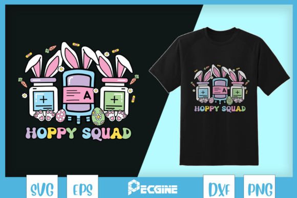 Bunny Easter Hoppy Squad Nurse SVG