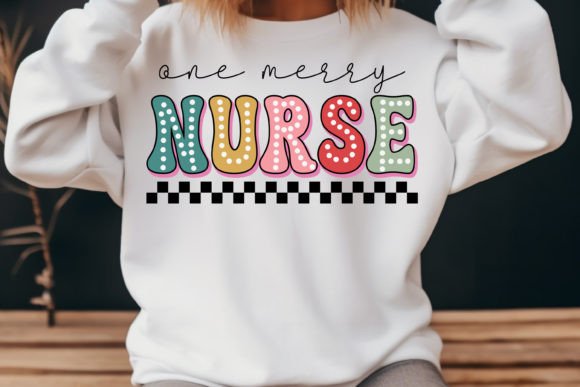 Christmas Retro One Merry Nurse Svg Png