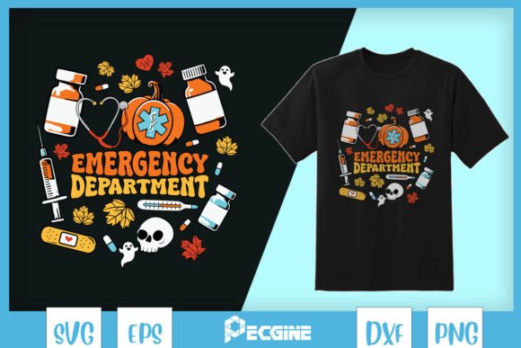 Emergency Department Funny ER Nurse SVG in Real Embroidery