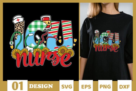 Merry Christmas ICU Nurse SVG