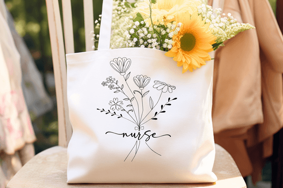 Nurse Svg, Nurse Floral, Flower Bouquet