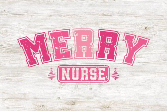 Pink Merry Nurse SVG Christmas Nurse PNG